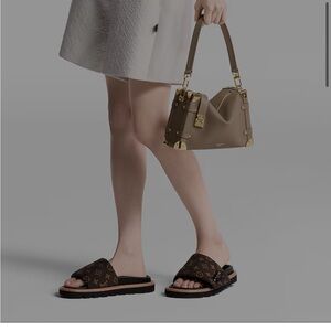 Louis Vuitton Monogram Brown Slide Sandals